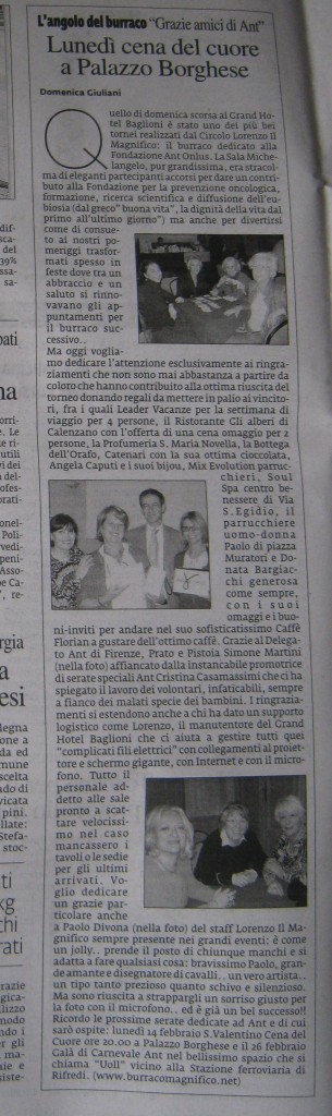 IL NUOVO CORRIERE di FIRENZE giovedì 10 FEBBRAIO 2011