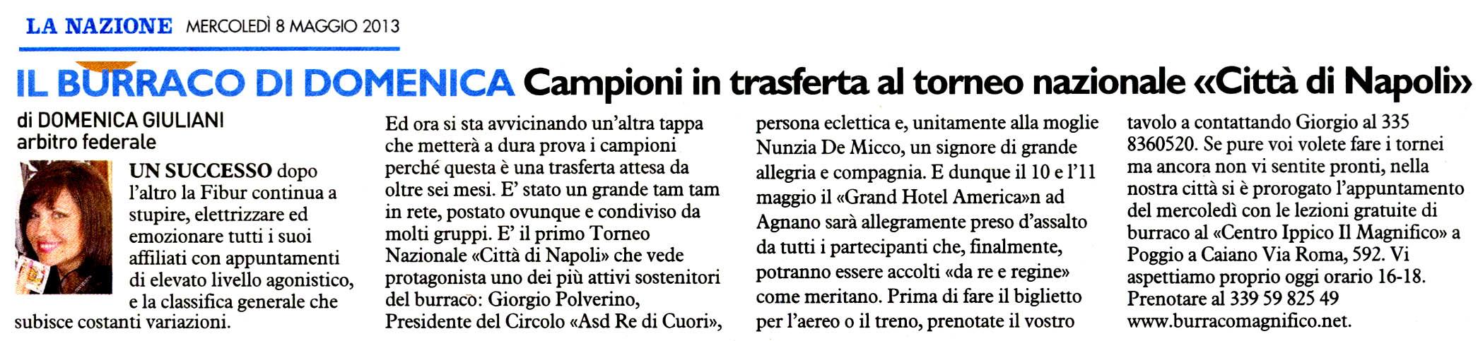 La Nazione 8 maggio 2013